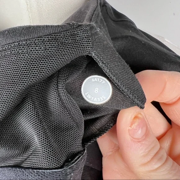 EUC - Lululemon Black Tank w/ Built-in Bra & Back Detail, Size 8 - Picture 13 of 13
